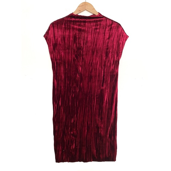 Zara Dresses Zara Red Velvet Dress Poshmark